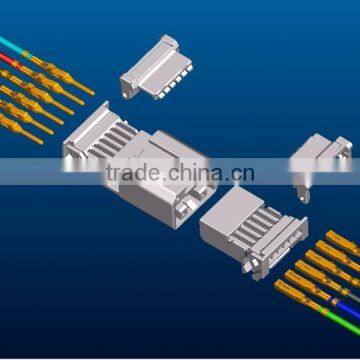 6 ways 2.2mm pitch plastic male and female wire to wire automotive connector