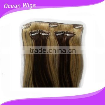 Factory price selling Peruvian clip in hair extension,clip hair weave