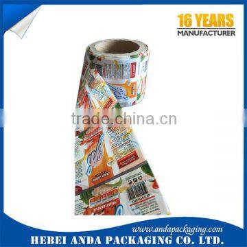 PVC/PET Heat Shrink Sleeve Label for Bottles,shrink sleeves for beverage ,printing pvc shrink sleeve label for cans