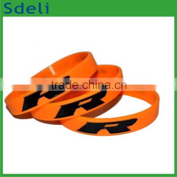 eco friendly ink filled cheap silicone bracelet for promotion