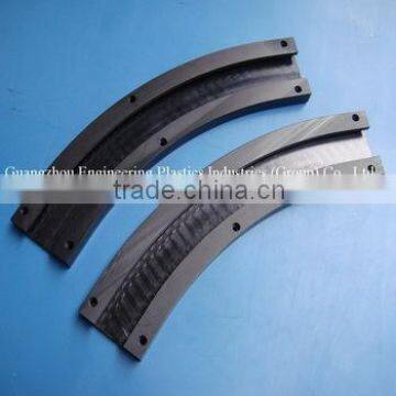 cnc machining High impact plastic Tivar1000 uhmwpe bending guide rail