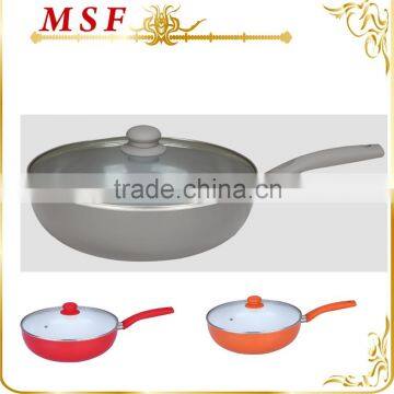 MSF-6626-Wok 30cm Pressing aluminum wok induction aluminum cookware