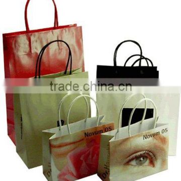 2015 paper shopping bag,bronzing bag,art paper bag