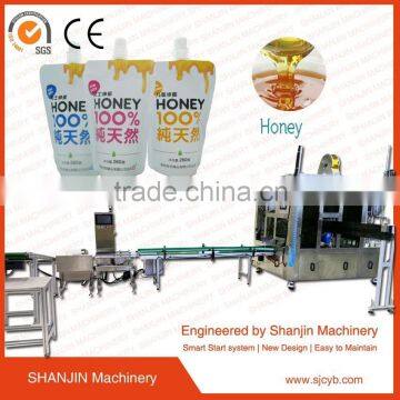 ice cream standup pouch filling machine/spout pouch packing capping machine for ice cream