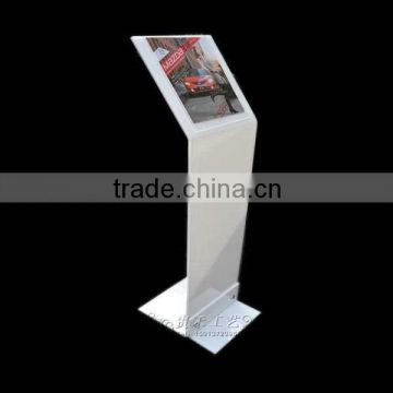 white color acrylic sign holder, sign stand, white color acrylic