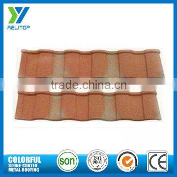 Seaside villa sand coated metal roman roofing tiles