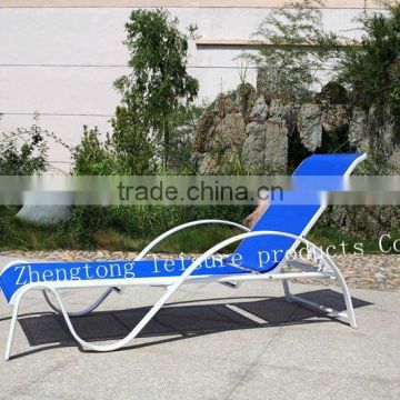 Outdoor lounge chair pool with footrest