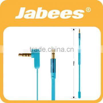 New volume control aux cable 3.5 to 3.5mm car stereo flat audio monitoring cable bulk microphone cable