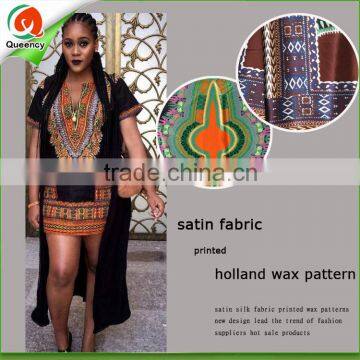 bangalore Silk Fabric digital Printed wax pattern Silk Fabric For dashiki Dress Clothes