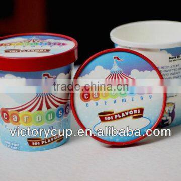 OEM printing 500ml disposable paper ice cream cup