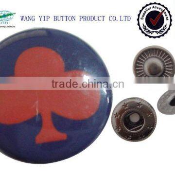 11.5mm printed lower price good quality metal snap button