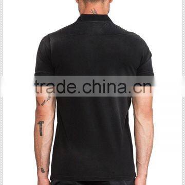 OEM PARTIAL FRONT BUTTON AND ZIP PLACKET POLO TWIN TIPPED POLO SHIRT FOR MEN photo-3