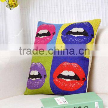 SEXY LIPS, Cotton & Linen Cushion Covers, Sofa Pillow Cases, Pillow Covers 45x45cm, Wholesales & Retails