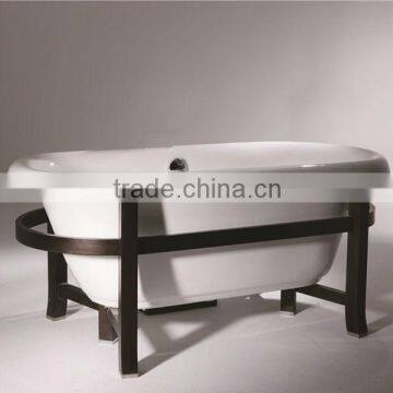 150cm Skirt Panel Massage Bathtub With Carving Square Shape B25515W-1WT1 photo-3