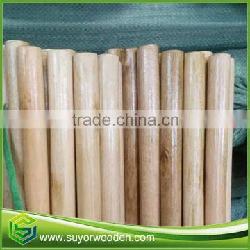 low price varnished wood broom stick