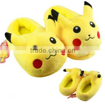 Anime Cartoon Pikachu Plush Shoes Home Winter Slippers For Children