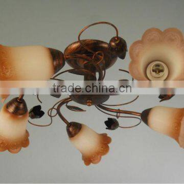 Popular zhongshan newest flower lamp & glass ceiling lamp 8422-5