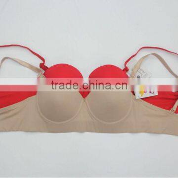 Strapless High End Quality Three Row Hook Ladies Bra photo-2