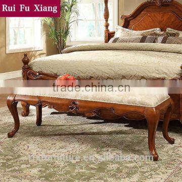 Classic bed stool with chenille fabric finish and multi function J-204