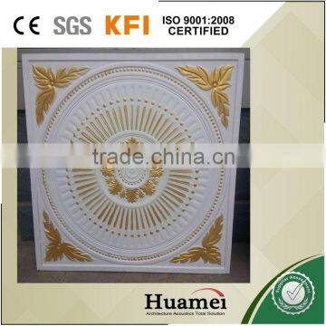 2'X2' plaster ceiling tiles factory for bathroom with fiber inside for home decoration