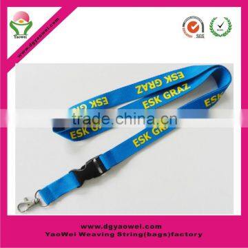 2016 new fashion gifts cheap bule polyester screen printing lanyard