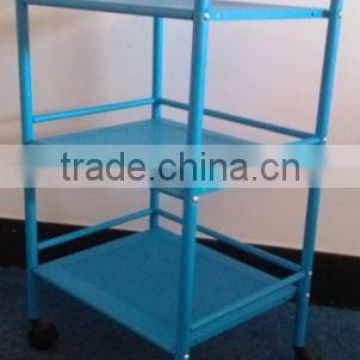 Blue removable 3 tier metal storage shelf