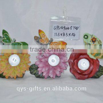 Butterfly Resin statue with solar led lighting