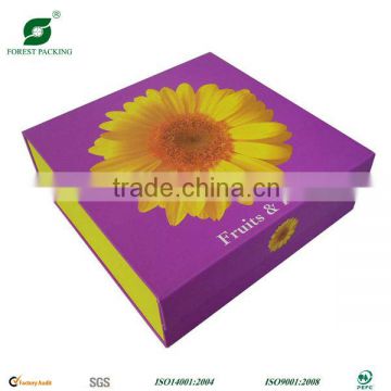 FLOWER PRINTED GIFT BOX WITH MAGNET BUTTON