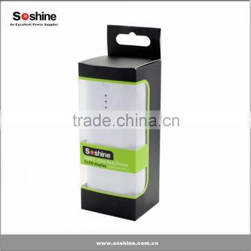 Soshine E4C LED Power Bank External Battery 2 Slots 18650 Battery Charger Box -White