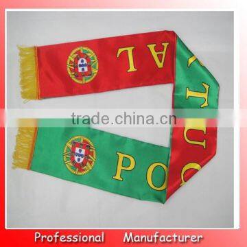 knitting scarf,striped polyester football scarf direct supplier,2 colors magic flag scarf