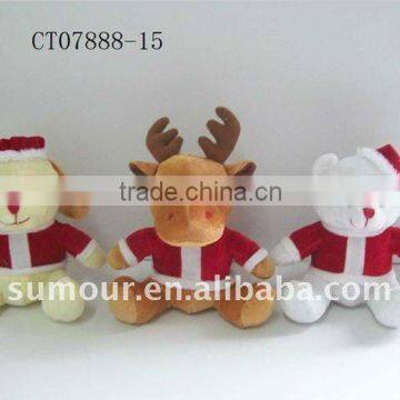 8" Christmas Animals plush toy