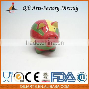 New design pig shape ceramic cartoon money bank