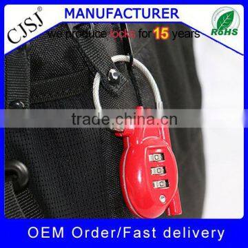 Hot sale cute cable sash lock lovely digital padlocks on sale