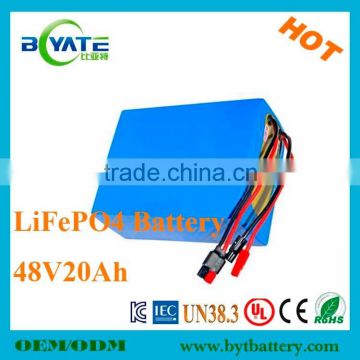 48V20ah lithium battery with PCM protection e bike more than 2000 cycles