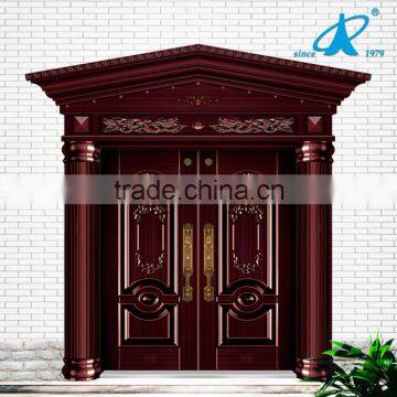 Luxury Double Metal Door Imitating Copper Entry Door