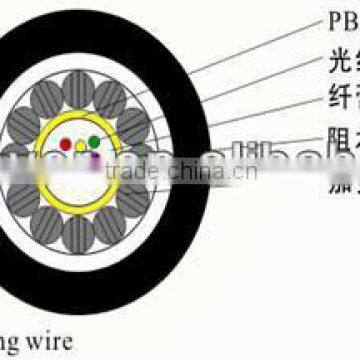 2-12 cores Aerial GYXTC8Y special optic fiber cable