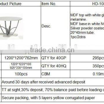 New MDF Dining Tables for Glass Dining Table HD108