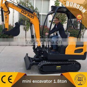 Chinese mini excavator 1.8 ton mini hydraulic Excavator with low price high quality