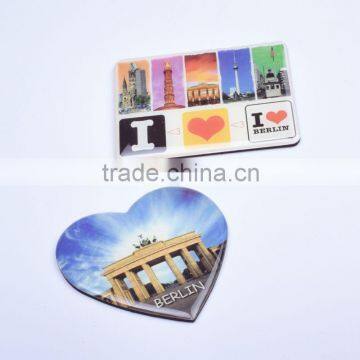 2016 new hot custom souvenir special logo printable crystal epoxy resin fridge magnets for promotion