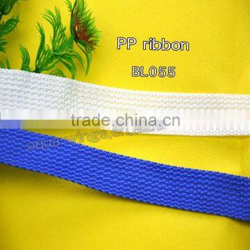 Low Price Wholesale PP ribbon 0.86'' inch 22MM wide blue webbing polypropylene braid