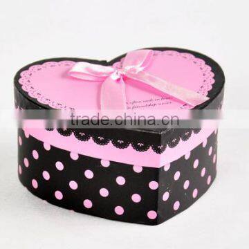 Handmade creative nice design custom paper heart shape packaging gift boxes