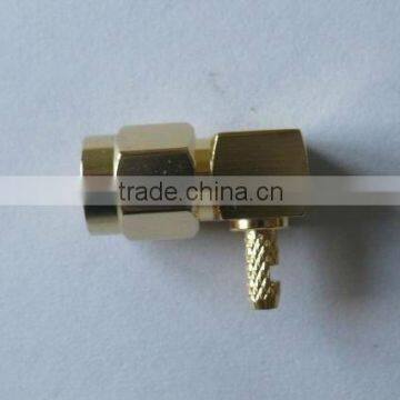 reverse polarity SMA plug with socket contact for rg174, male body with female pin
