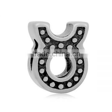 Wholesale 12 Constellations Totem Vintage Tone Stainless Steel Big Hole European Charm Beads Jewelry Accessories SEB-LG527