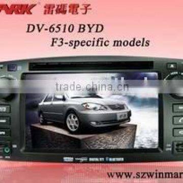 6.2" digital touch screen double din car multimedia dvd player for byd f3 with gps bluetooth