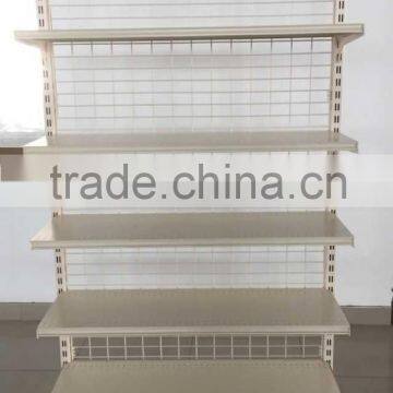 Back Mesh Metal Gondola Supermarket Shelf