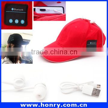 Factory Price Phone Accessory: Wireless Bluetooth Sport Cap/Hat. Music Headset Earphones Canvas Baseball Cap Hat