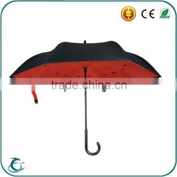 2016 hot sale custom print double layer reverse umbrella