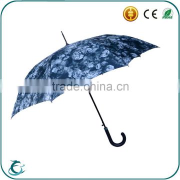 Digital printing fashion design auto open manual close straight umbrella