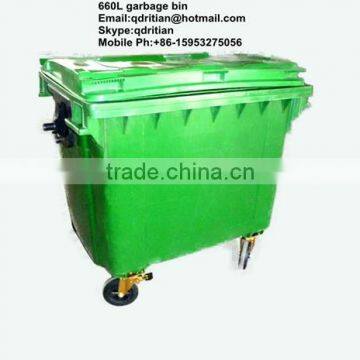 outdoor waste bin/container with wheels