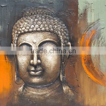 100% handmade framed buddha oil painting on canvas